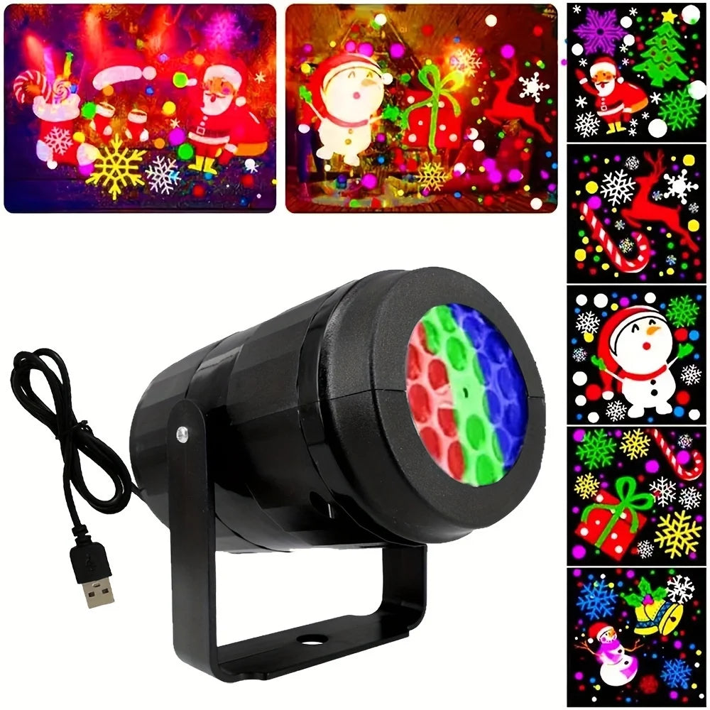 Snowflake Christmas Projector — 16 Rotating Patterns
