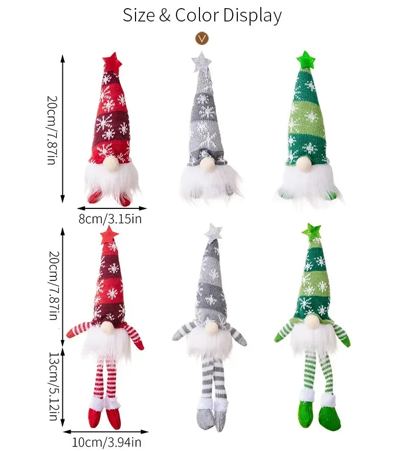Light-Up Knitted Gnome — Standing or Long-Legged
