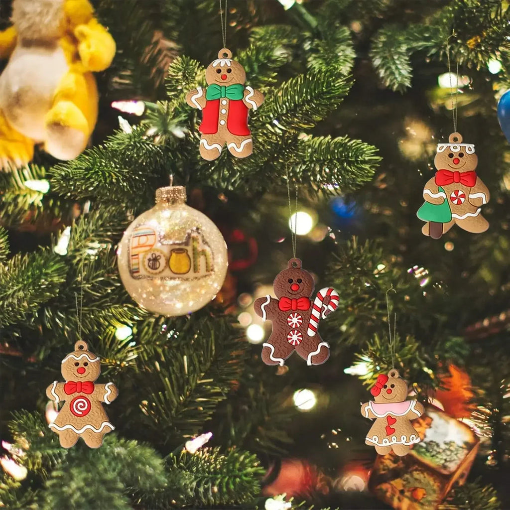 Gingerbread ornament styles shown together